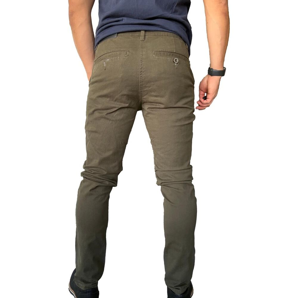Pantal&oacute;n Elasticado Slim Fit Gabardina Hombre image number 5.0