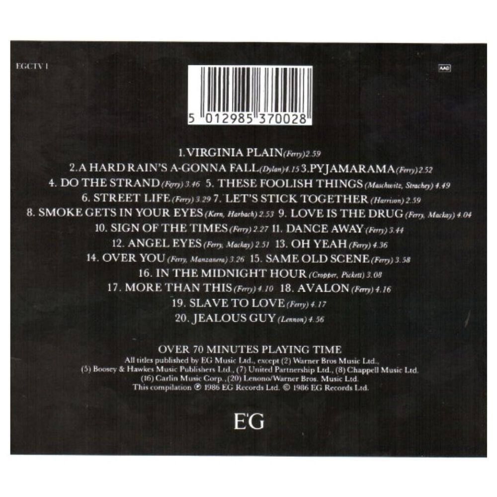 Bryan Ferry & Roxy Music - Street Life: 20 Great Hits | Cd image number 1.0