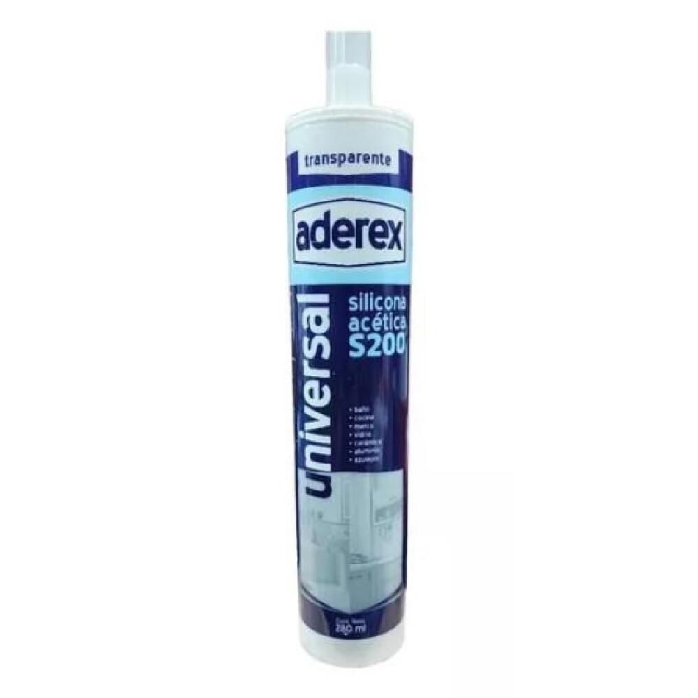 Silicona Sellador Baño Y Cocina Antihongo Transparente Interior Y Exterior Aderex 280ml image number 0.0