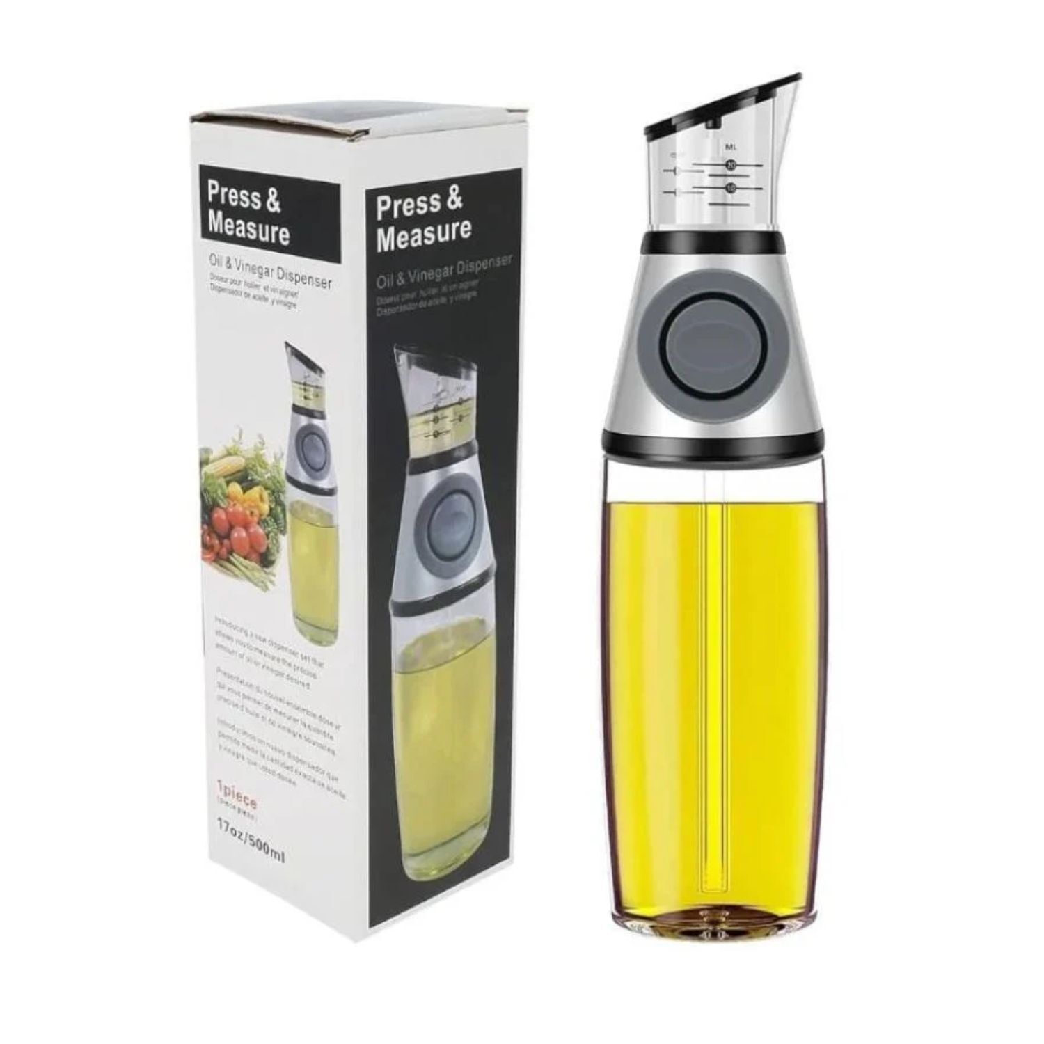 Dispensador Aceite Vinagre Medidor Cocina 500ml Elegante image number 0.0