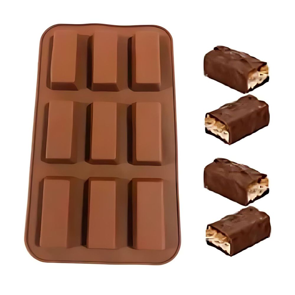 Molde Para 9 Chocolates Barra Cereal Silicona Reposteria Cocina image number 1.0