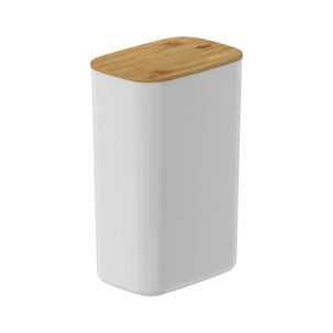 Contenedor Hermético Rectangular Con Tapa De Bambú Keep 2,3 Lt Blanco Ou