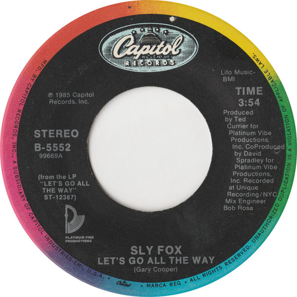 Sly Fox - Let's Go All The Way | 7" Single Vinilo Usado image number 0.0