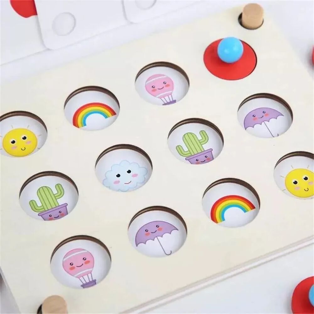 Juego Memorice De Madera Montessori Tarjetas Intercambiables image number 6.0
