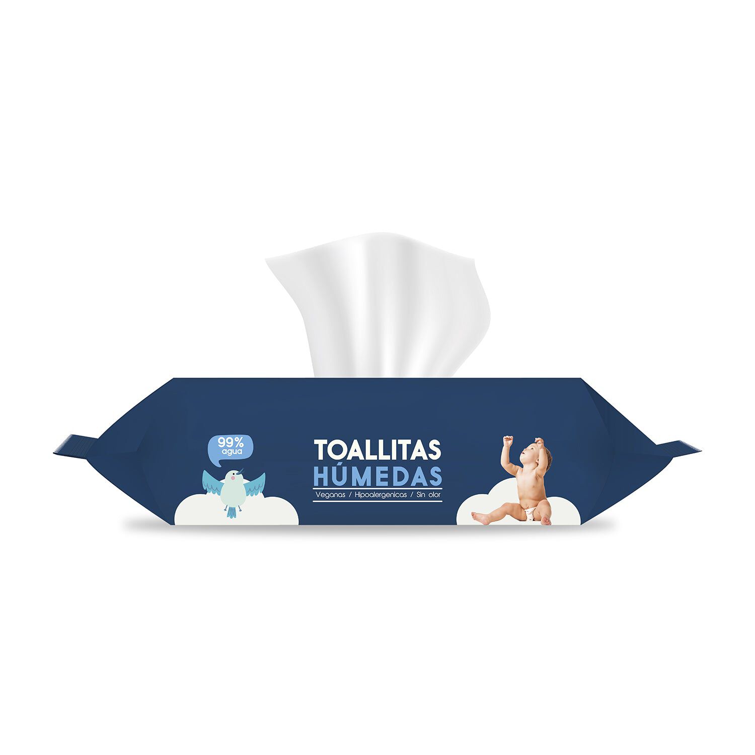 Wipes Toallas H&uacute;medas Bewater Bebesit - Caja 12x60 Unidades image number 8.0