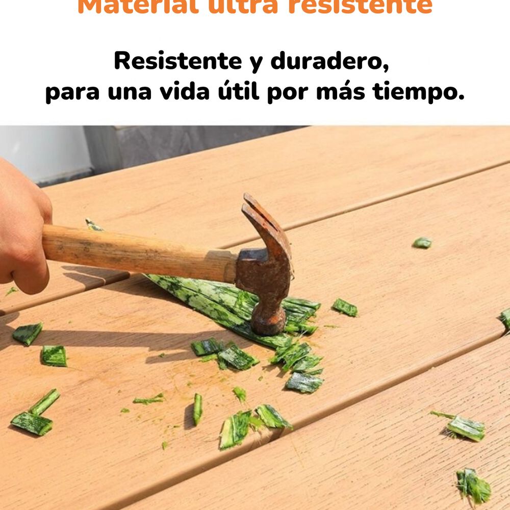 Juego De Comedor Exteriores 180cm Y 6 Sillas Impermeables image number 4.0