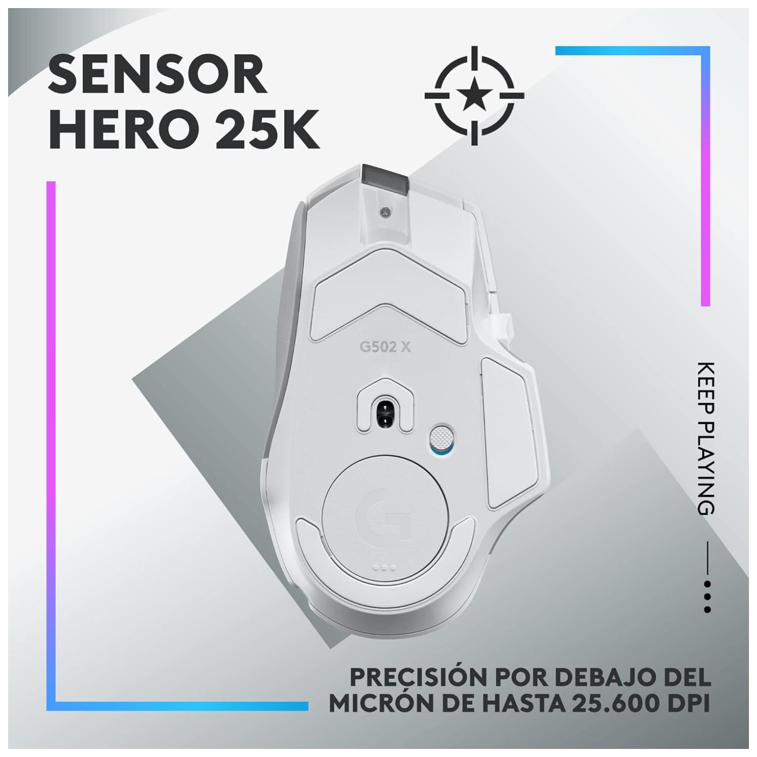 Mouse Gamer Inalambrico Usb Rgb 9b Blanco G502xplus image number 1.0