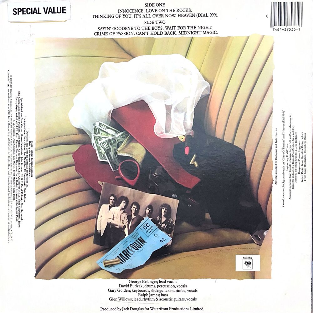 Harlequin - Love Crimes | Vinilo Usado image number 0.0