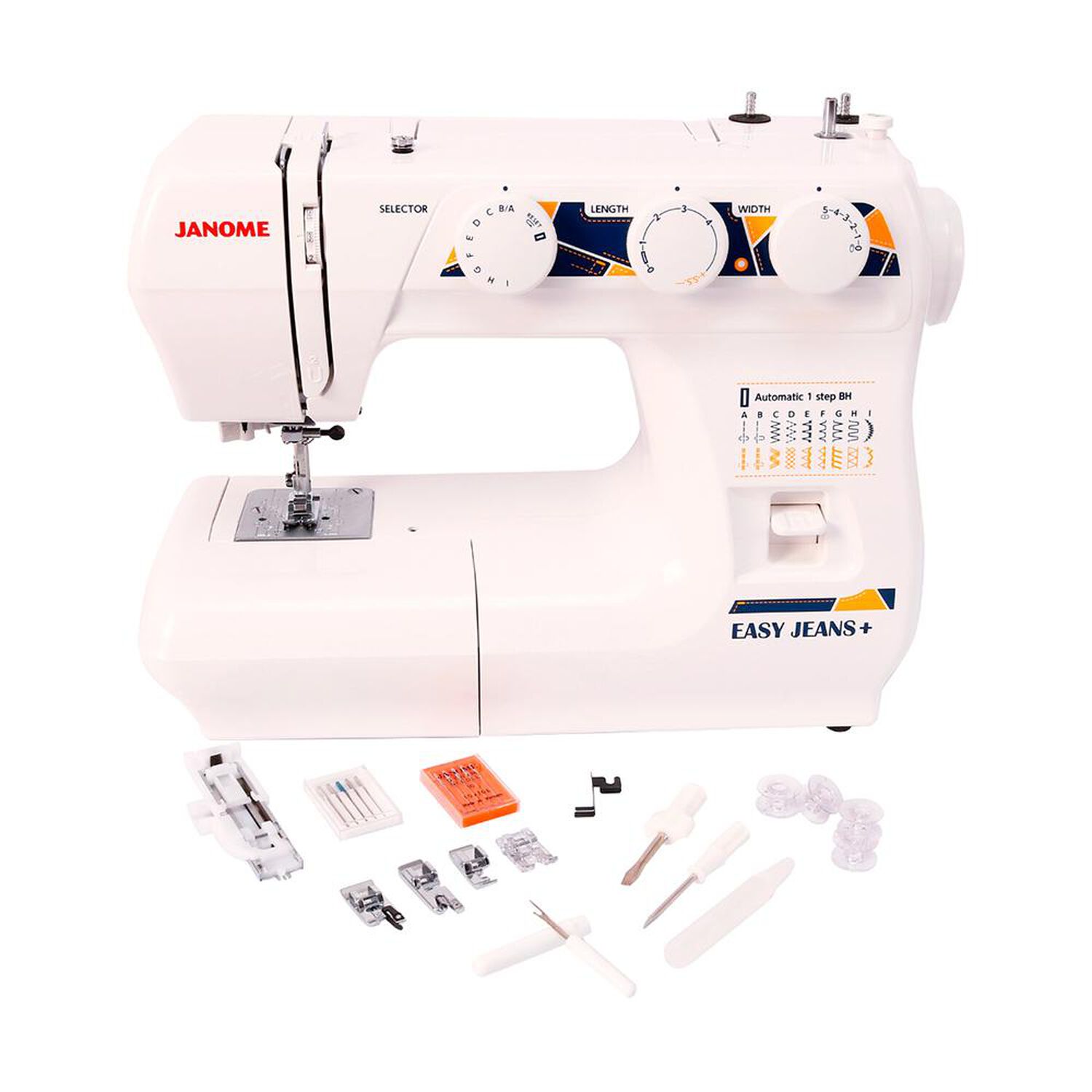 Combo Costura Janome M&aacute;quina de Coser Easy Jeans Plus + M&aacute;quina Overlock 8002D image number 4.0