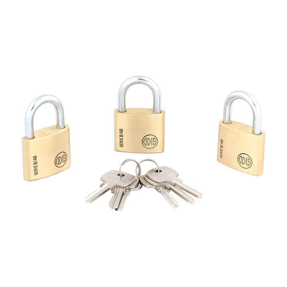Pack 3 Candados Odis B40 40mm - Llaves Iguales image number 2.0