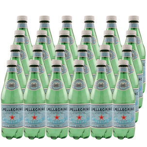  24 Aguas Mineral San Pellegrino Con Gas (botella Plástica)