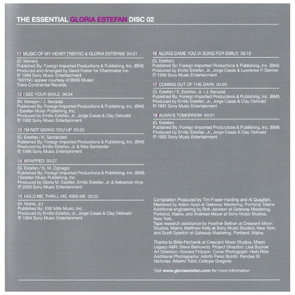 Gloria Estefan - Essential Gloria Estefan (2cd) | Cd image number 8.0