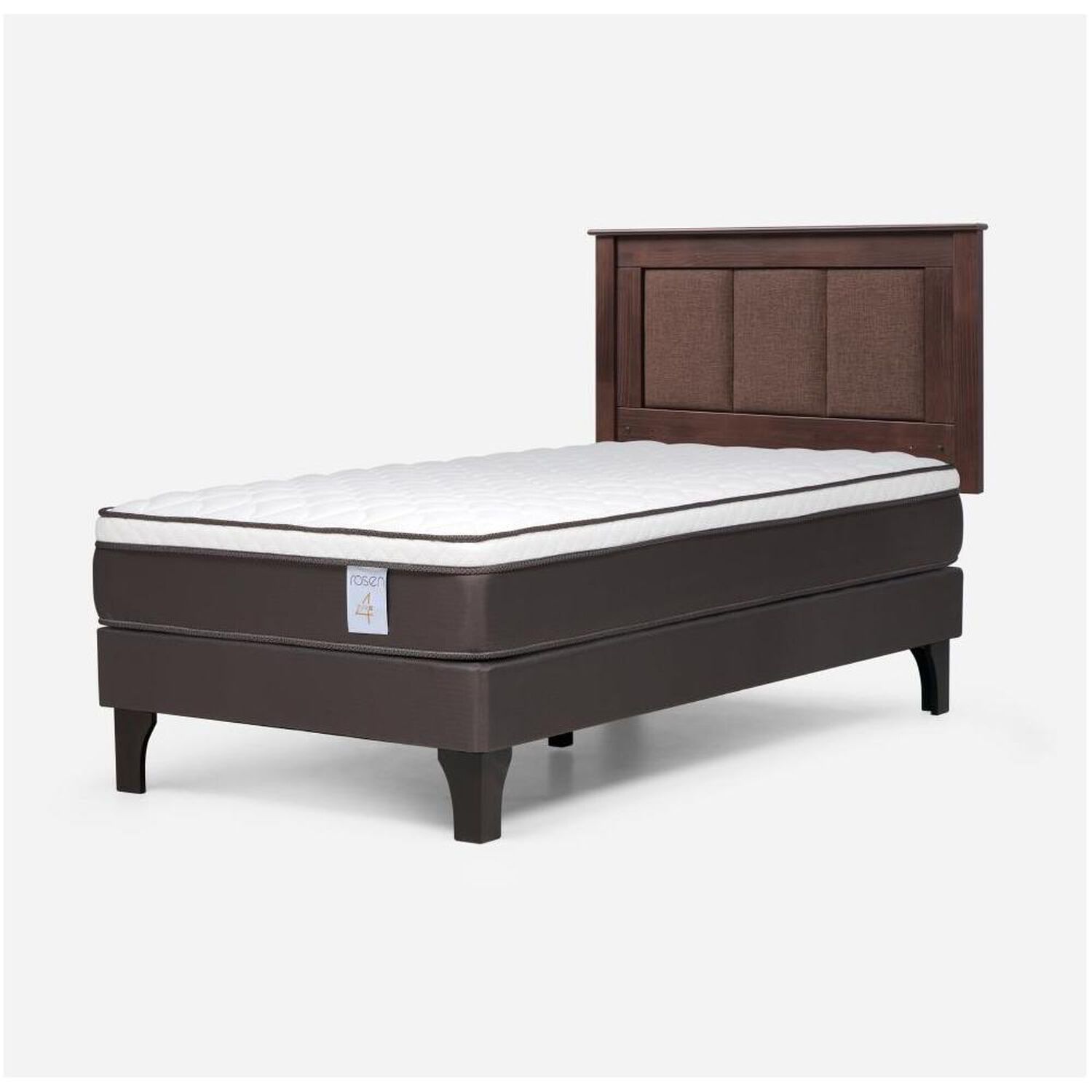 Cama Europea Rosen New Style 4 Plus / 1.5 Plazas / Base Normal + Respaldo Rachel image number 1.0