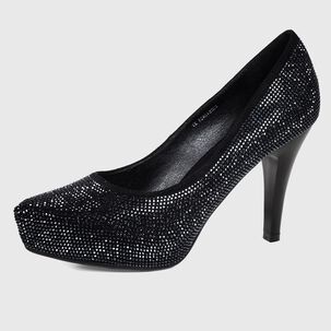 Zapato Candela Negro Con Brillos