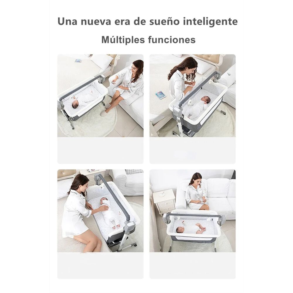 Cuna Colecho Mecedora El&eacute;ctrica Rosada Lubabycas image number 7.0