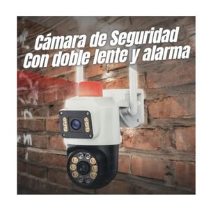 C&aacute;mara De Seguridad Wifi Sirena Doble Exterior Nocturna