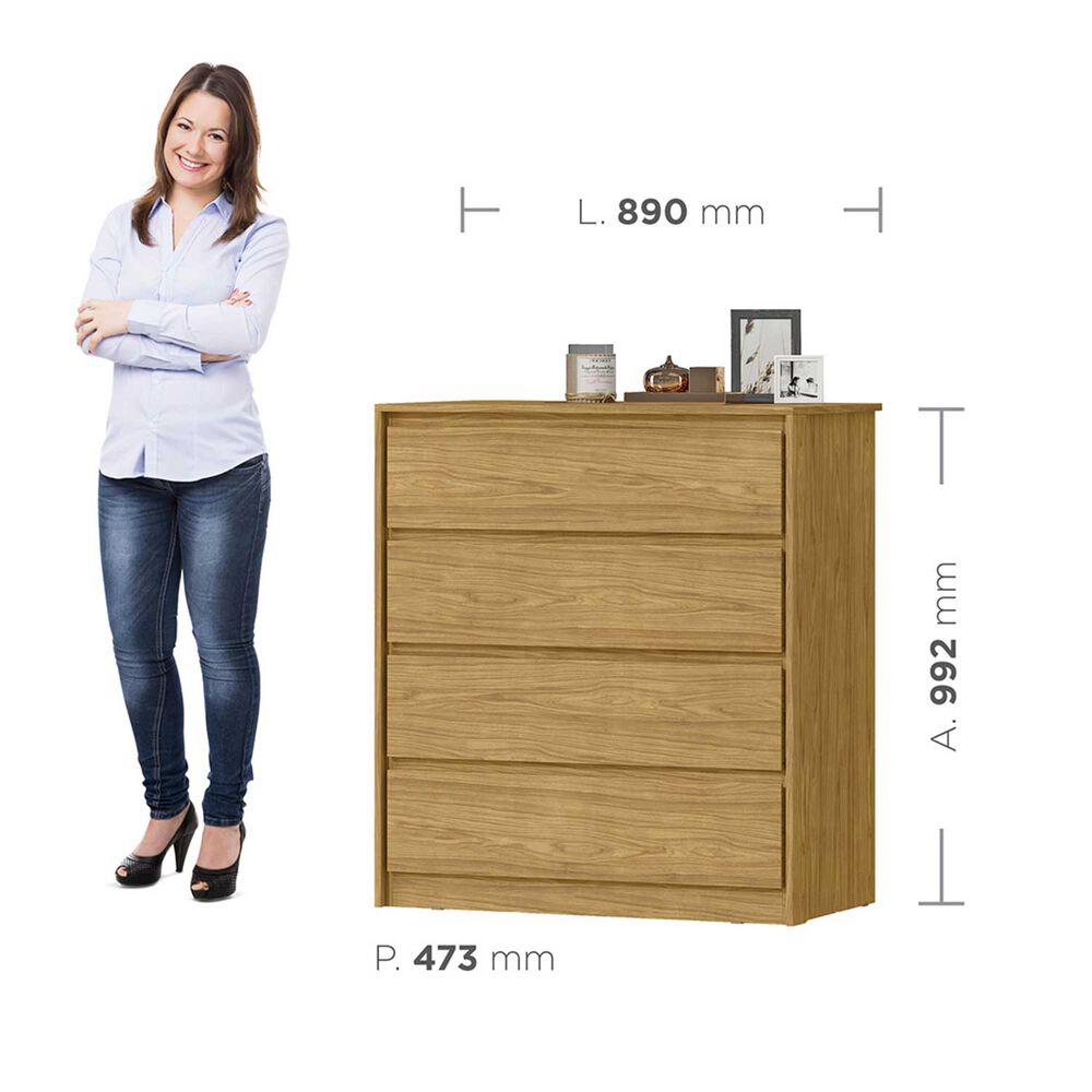 C&oacute;moda Nolle 4 Cajones Marrocos/ Marroco 99,2x47,3x89 image number 2.0