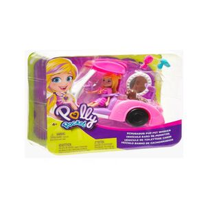 Juguete Auto Baño Perritos Infantil Rosado Polly Pocket