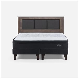 Cama Europea Rosen Tempo / King / Base Dividida + Respaldo