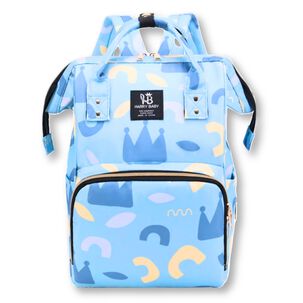 Mochila Maternal Oxford Bolso Pañalera Infantil Diseño Estampado Térmica E Impermeable Blue Sky