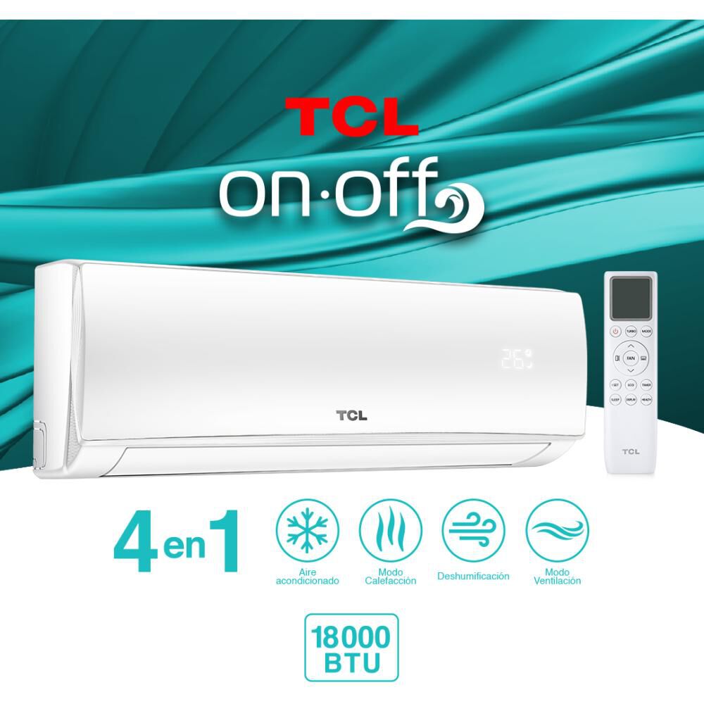 Aire Acondicionado Tcl ON-OFF 18000 BTU / 18.000 Btu image number 0.0