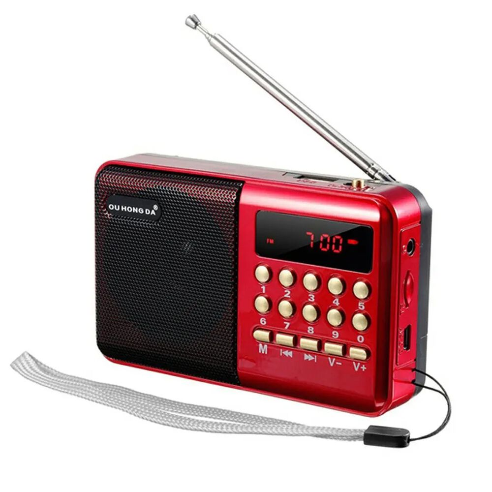 Radio Portatil Reproductor De Radio Fm Am Recargable Usb, Micro Sd, Mp3. image number 8.0