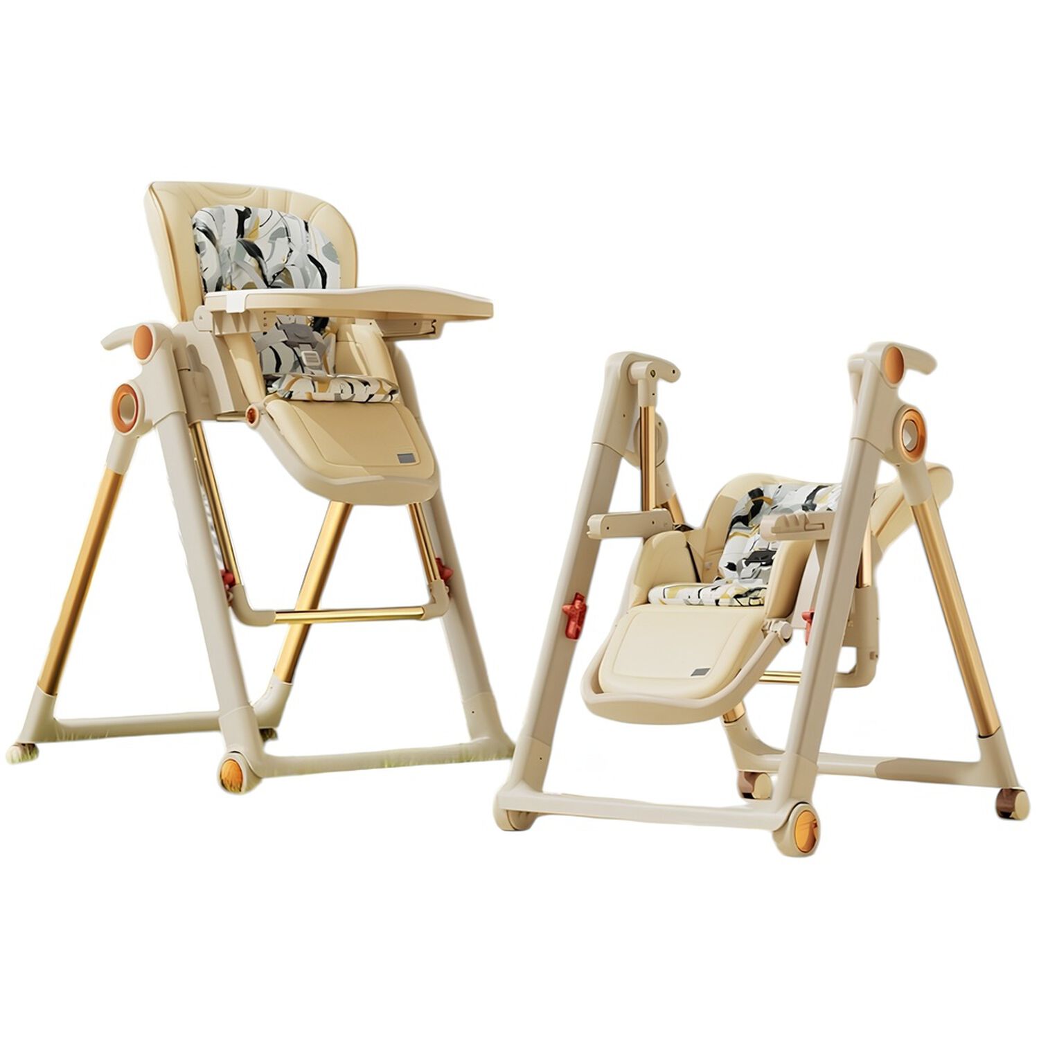 Silla De Comer Columpio 2 En 1 Con Protector Crema Lubabycas image number 8.0