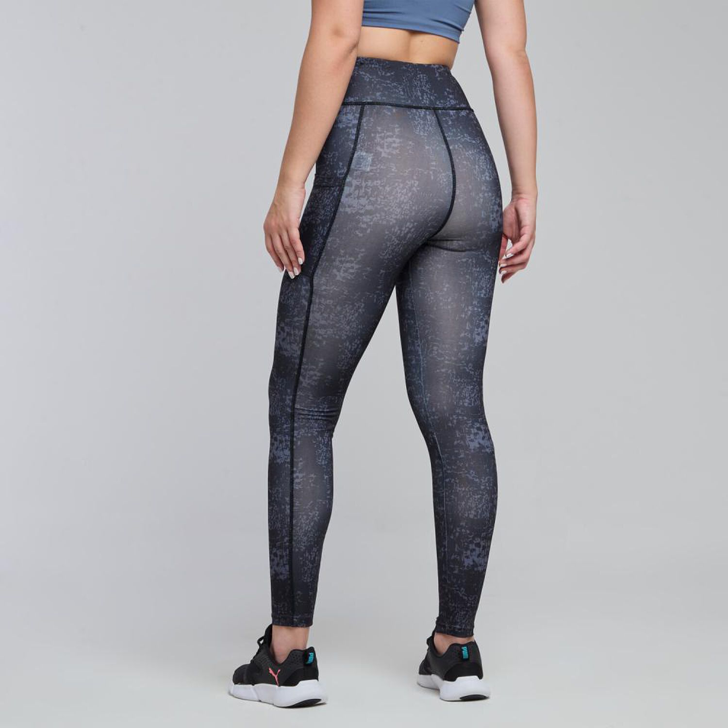 Calza Deportiva Lisa Tiro Alto Regular Mujer Wetland image number 3.0