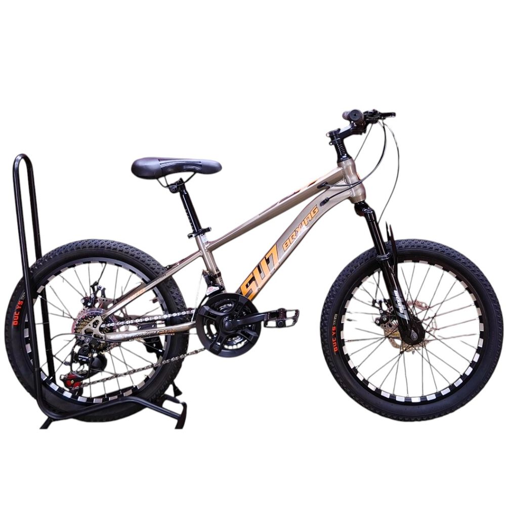 Bicicleta Aro 20 Brxing Con Freno Disco Y 21 Vel. Gris Log Naranjo image number 0.0