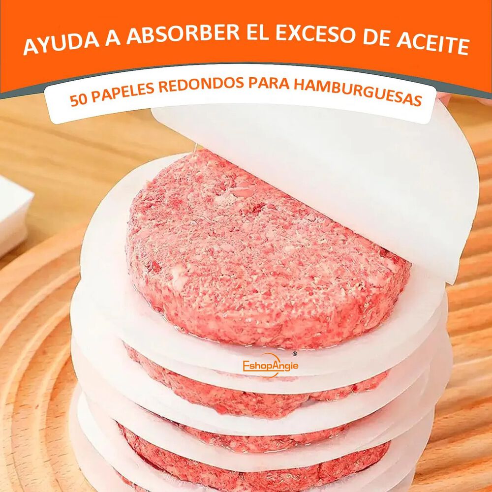 Kit Prensa Hamburguesas Acero Inoxidable 4 Piezas image number 2.0