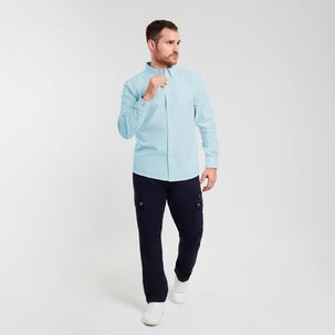 Camisa Lisa Regular Manga Larga Hombre Peroe