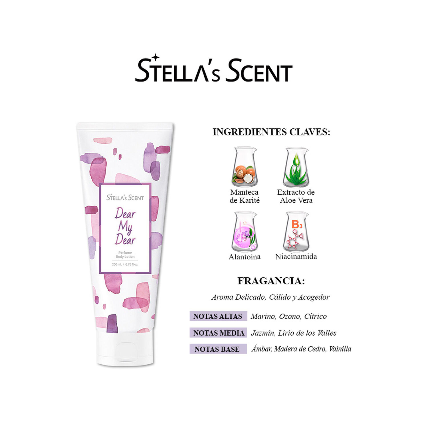 Loci&oacute;n Corporal Dear My Dear 200ml Stellas Scent image number 2.0