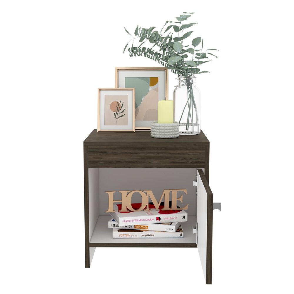 Velador 1 Puerta 41,6x40x35 Cm Café Oscuro image number 2.0