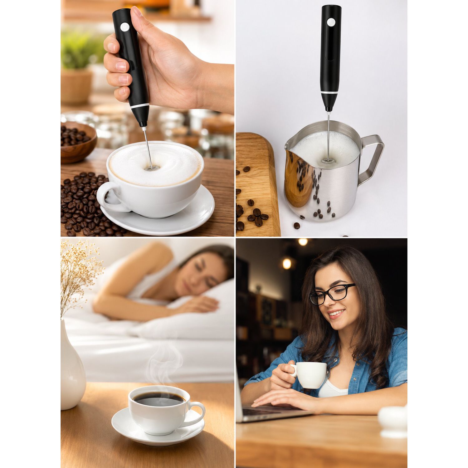 Mini Batidor Revolvedor De Caf&eacute; Y Espuma Leche Recargable Usb image number 6.0