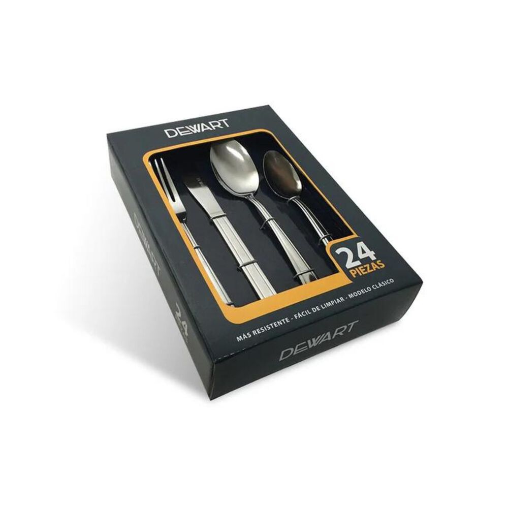 Set Cubiertos 24 Pzs Box Dewart Acero Inoxidable Para Servir image number 1.0