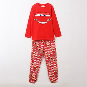 Pijama Manga Larga Ni&ntilde;o Rayo Mcqueen Cars Rojo Disney
