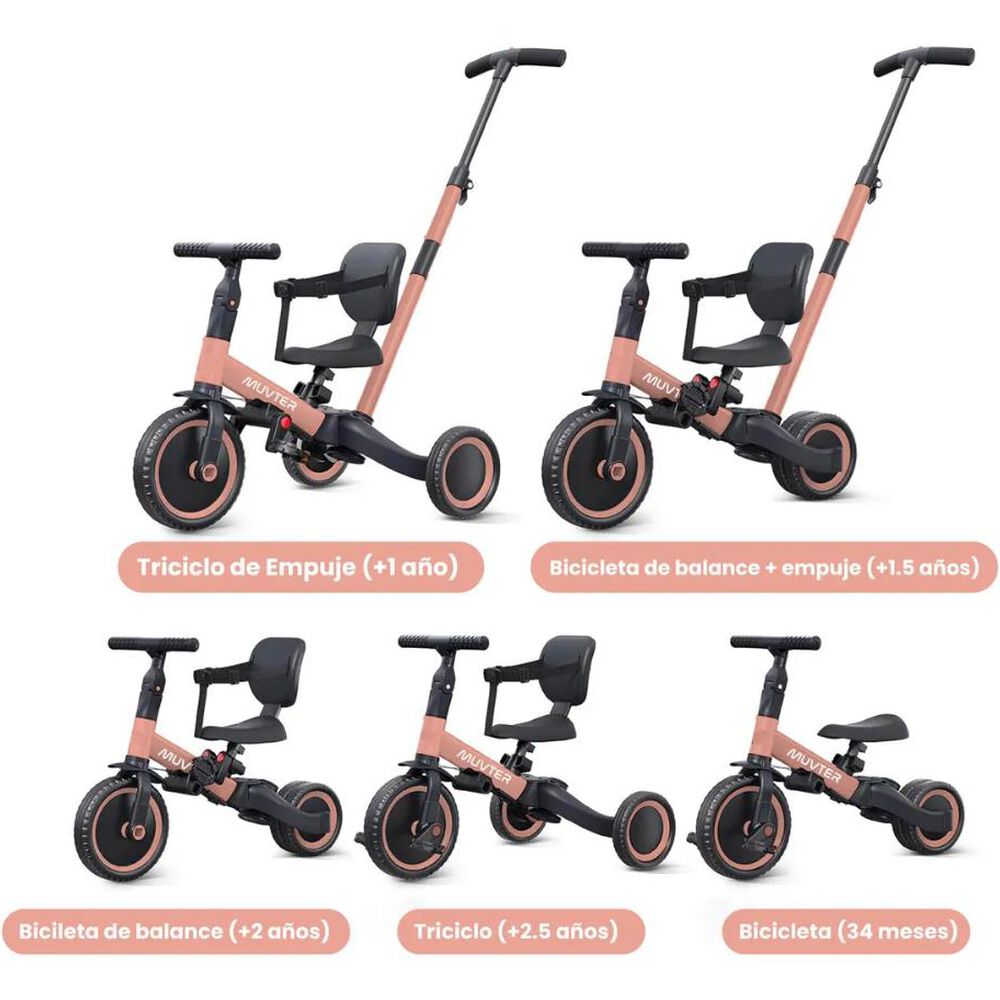 Triciclo Multifuncional 5 En 1 Muvter Ride image number 4.0