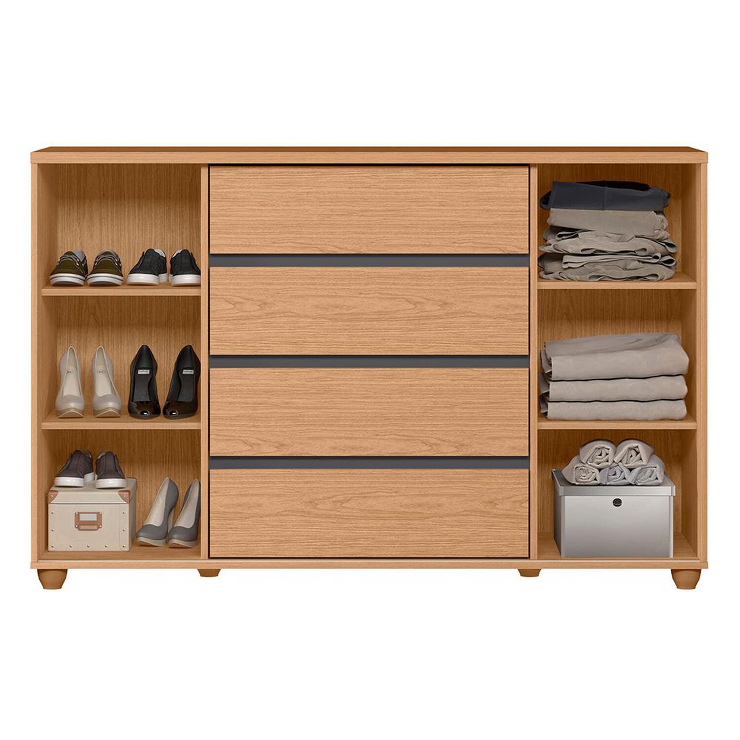 C&oacute;moda Vekkahome Evidenza / 2 Puertas / 4 Cajones image number 4.0