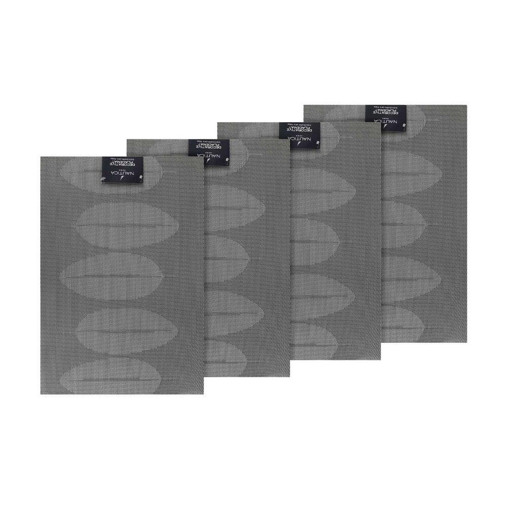 Pack 4 Individuales Nautica Home 45x30cm Reversible Hojas Gris image number 4.0