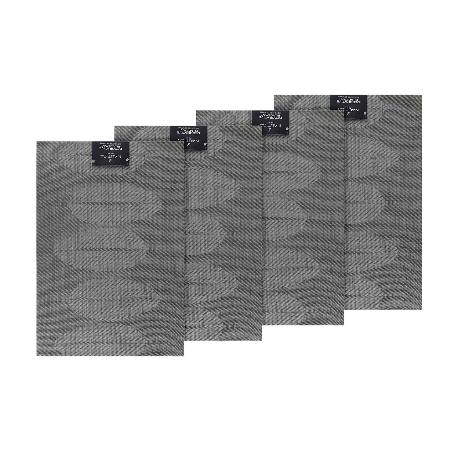 Pack 4 Individuales Nautica Home 45x30cm Reversible Hojas Gris image number 4.0