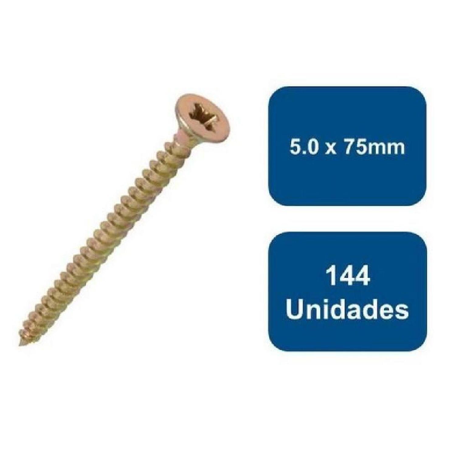 Tornillo Madera Aglomerada #10[5.0]x75 Zincado Mamut 20un image number 5.0