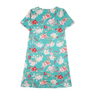 Vestido Full Print Manga Corta Cuello Redondo Mujer Lesage