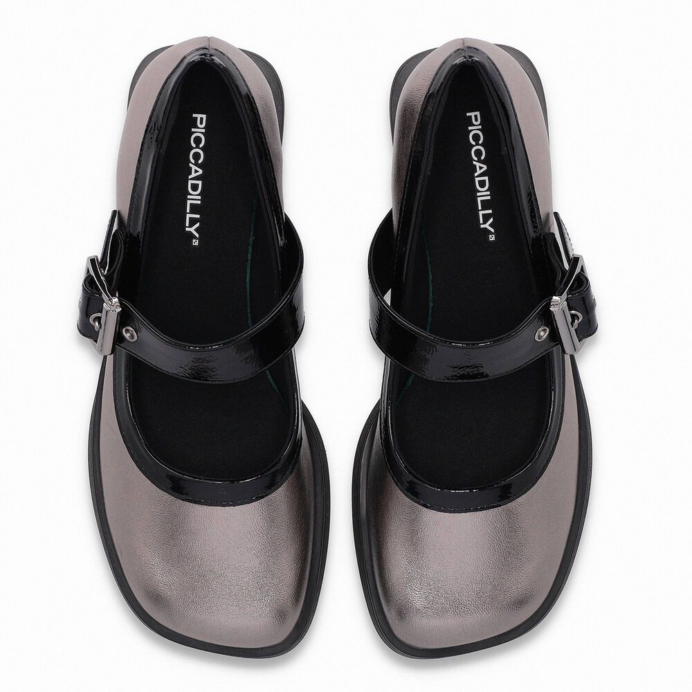 Zapato Mary Jane Mujer Peltre/negro Francisca Piccadilly image number 1.0