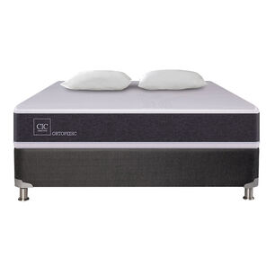 Box Spring Cic New Ortopedic B5 / 2 Plazas / Base Normal + 2 Almohadas