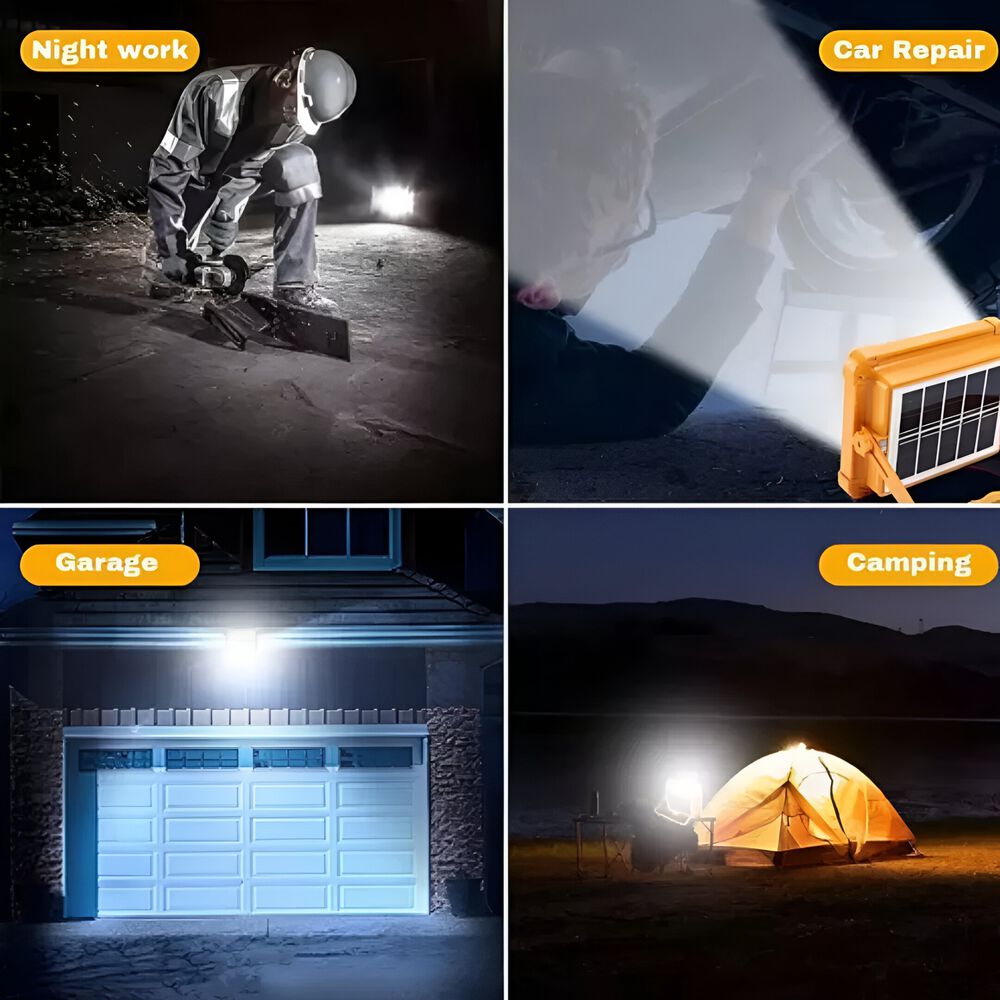 Foco Solar Portátil 100w + Cargador De Smartphone Usb 175096 image number 4.0