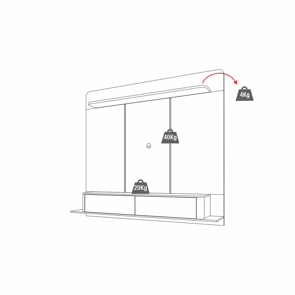 Home Panel Provenza 1.8 Tv 70" Off White Cinamomo image number 2.0