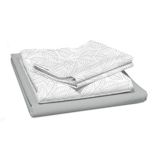 Sabanas Andes 180 Hilos Estampada Hojas Gris King