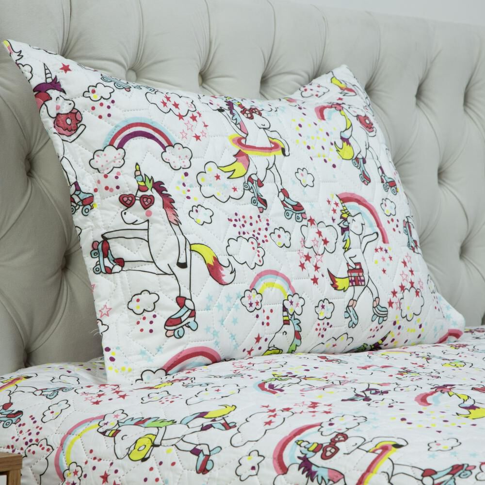 Cubrecama Sherpa Casaideal Kids Unicornio / 1.5 Plazas image number 2.0