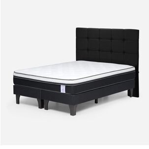 Cama Europea Rosen New Style 6 / 2 Plazas / Base Dividida + Respaldo