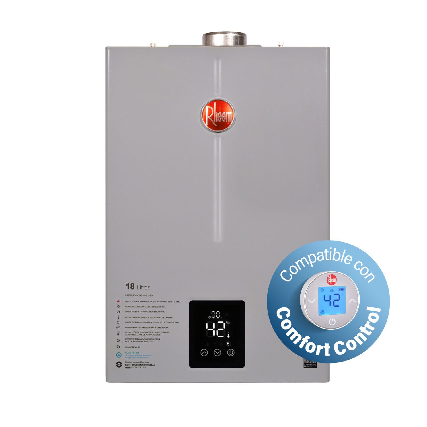 Calefont 18 Litros Gas Licuado Tiro Forzado Rheem image number 1.0